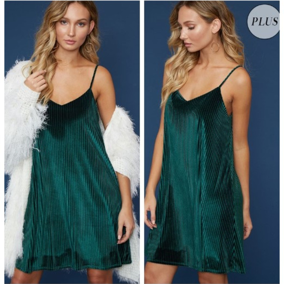 Plus Size Velvet Knit Dress - Picture 1 of 2